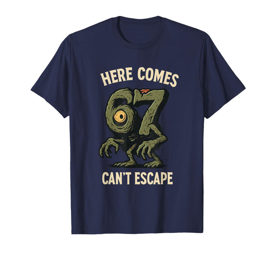 Cyclops Monster 6x7 Meme Haunted Number 67 Halloween Student T-Shirt