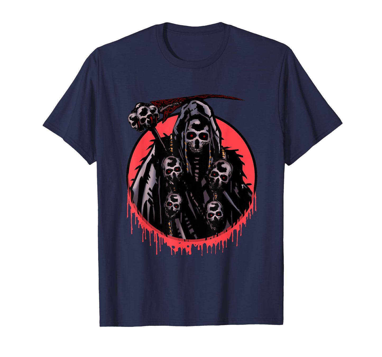 The Death Grim Reaper Skeleton Skull Death Head Halloween T-Shirt