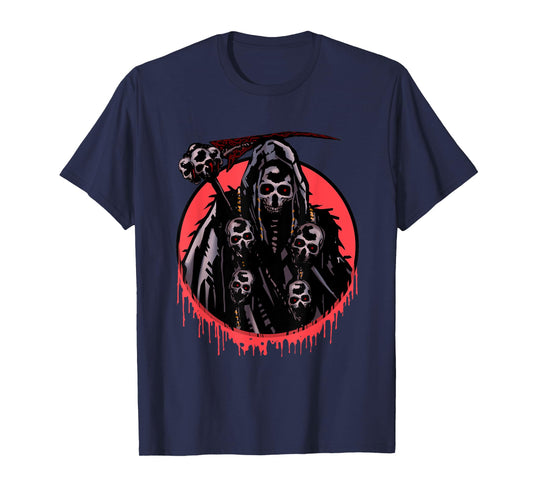 The Death Grim Reaper Skeleton Skull Death Head Halloween T-Shirt