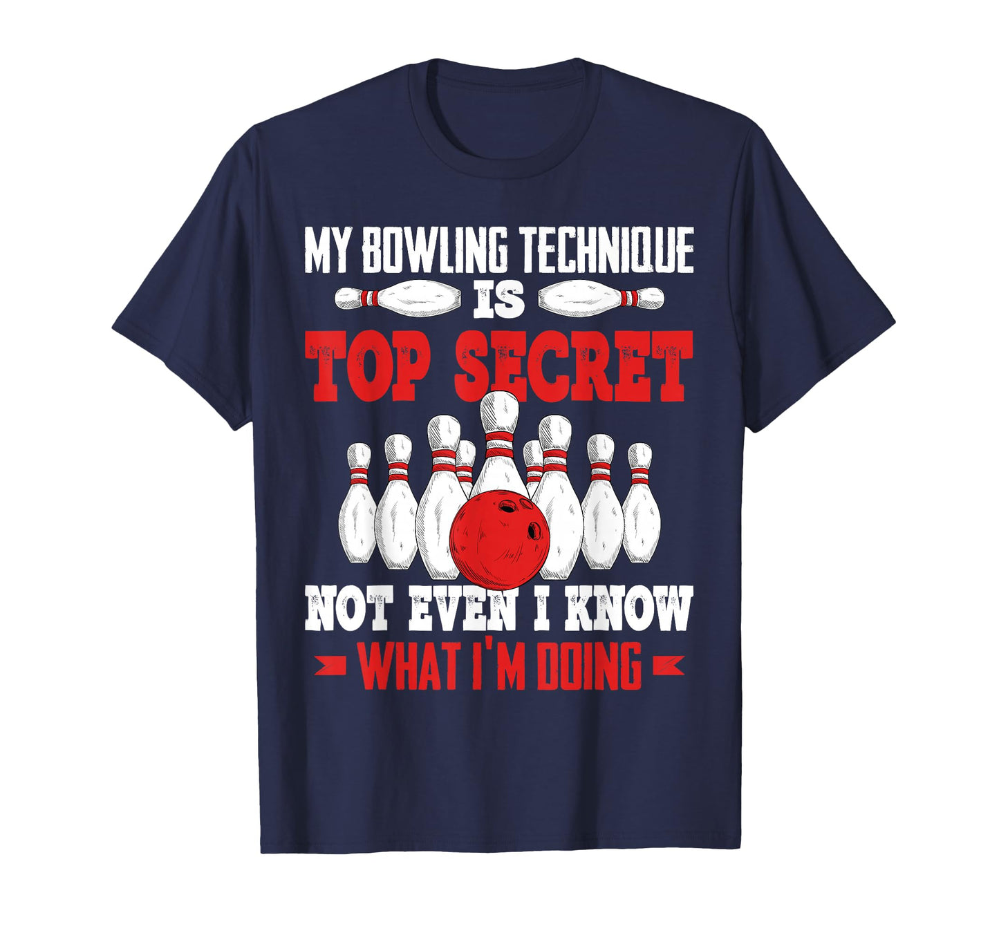 Funny Bowling Technique Ball Bowler Bowling Men Kids Boys T-Shirt