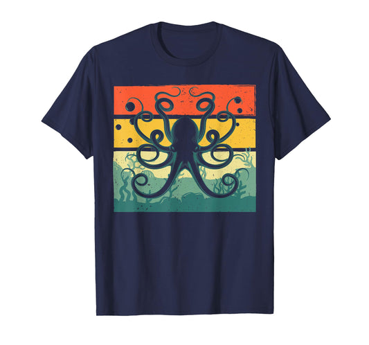 Cool Octopus Design For Men Women Kids Vintage Octopus Lover T-Shirt