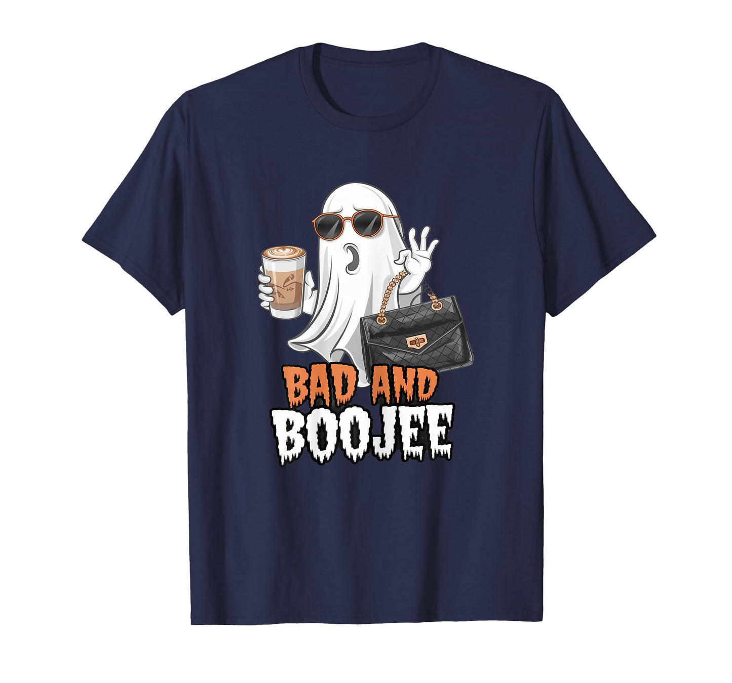 Halloween B00Jee Ghost Funny Spooky Season Bad and Boo-Jee T-Shirt