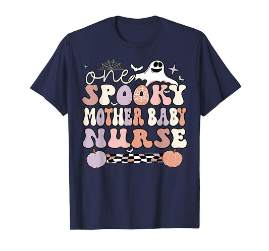 Spooky Mother Baby Nurse Halloween Postpartum Nurse T-Shirt