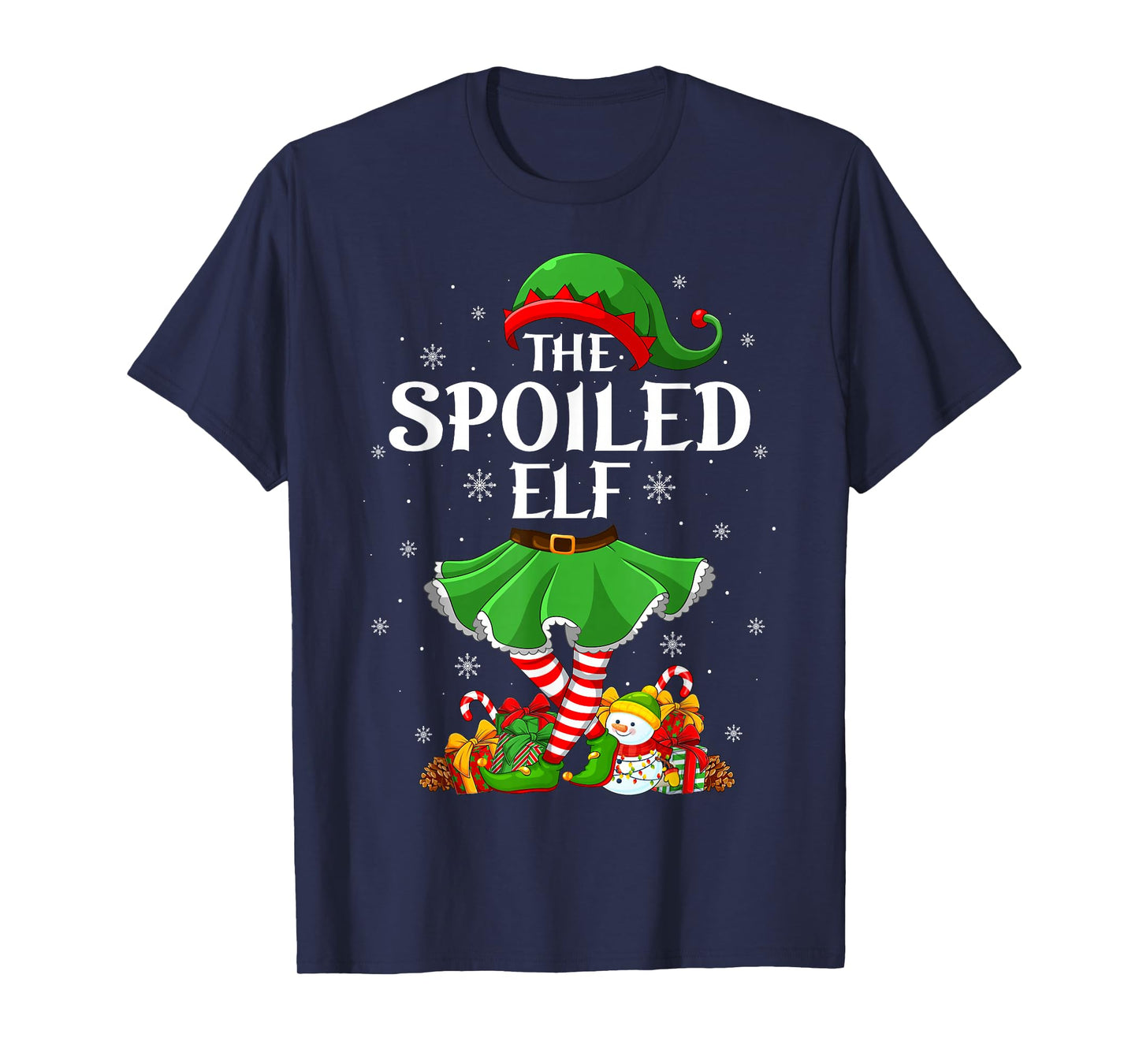 Spoiled Elf Christmas Family Women Girls Elf Squad Xmas T-Shirt
