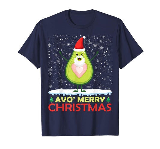 Santa Avocado Avo Merry Christmas Vegan Pajama Avocado Lover T-Shirt