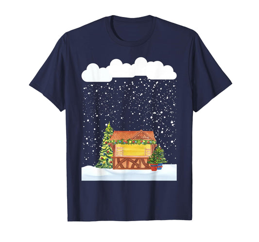 Snowy Christmas Market Lover Festive Xmas Snowflakes T-Shirt