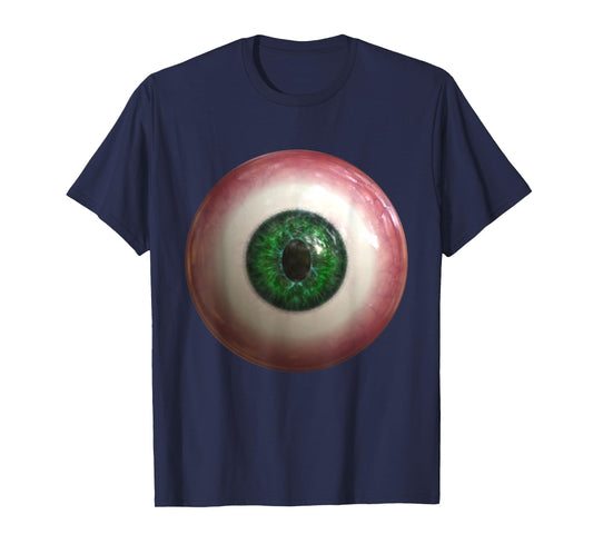 Big Green Eyeball Creepy Funny Lazy Easy Halloween Costume T-Shirt
