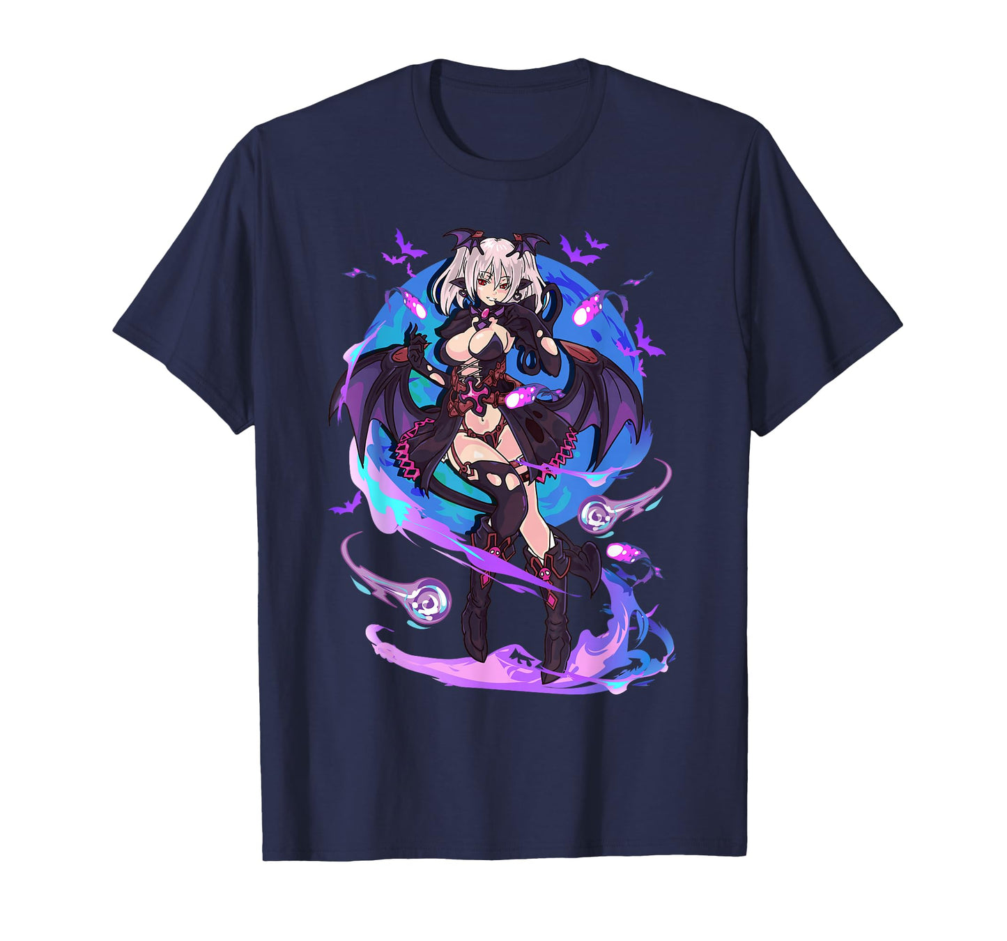 Anime Demon Girl Japanese Aesthetic Waifu Kawaii Otaku Art T-Shirt
