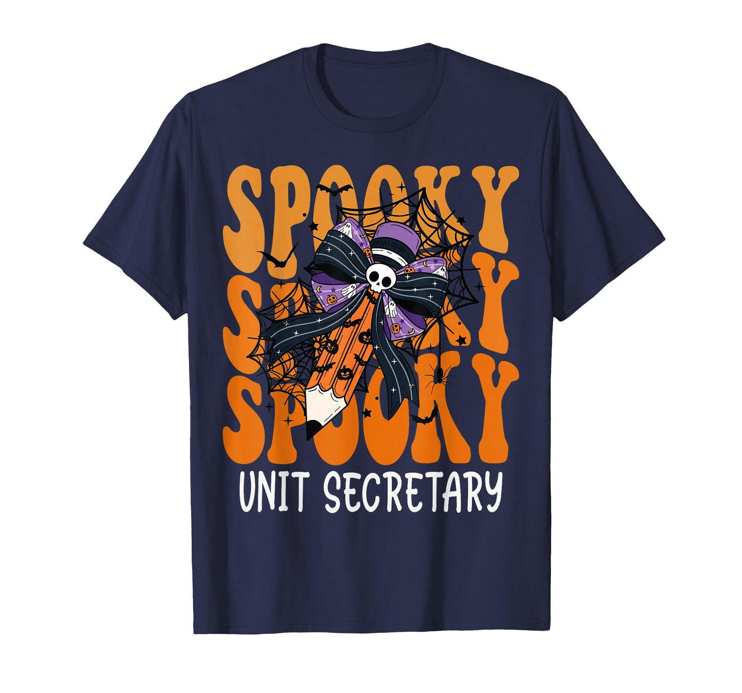 Spooky Unit Secretary Halloween School T-Shirt