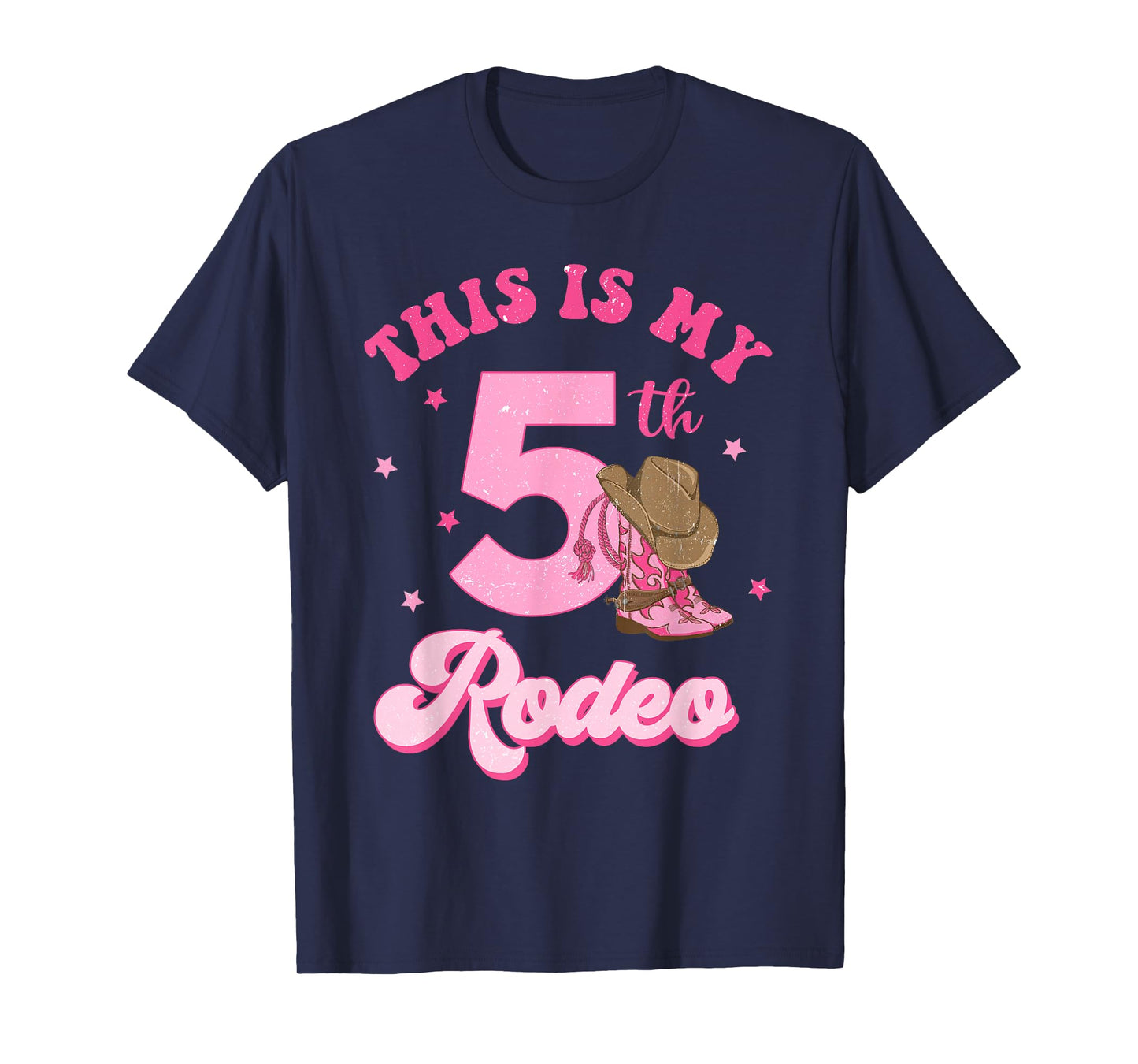 This Is My 5th Rodeo Western Cowgirl 5 Year Old Birthday T-Shirt