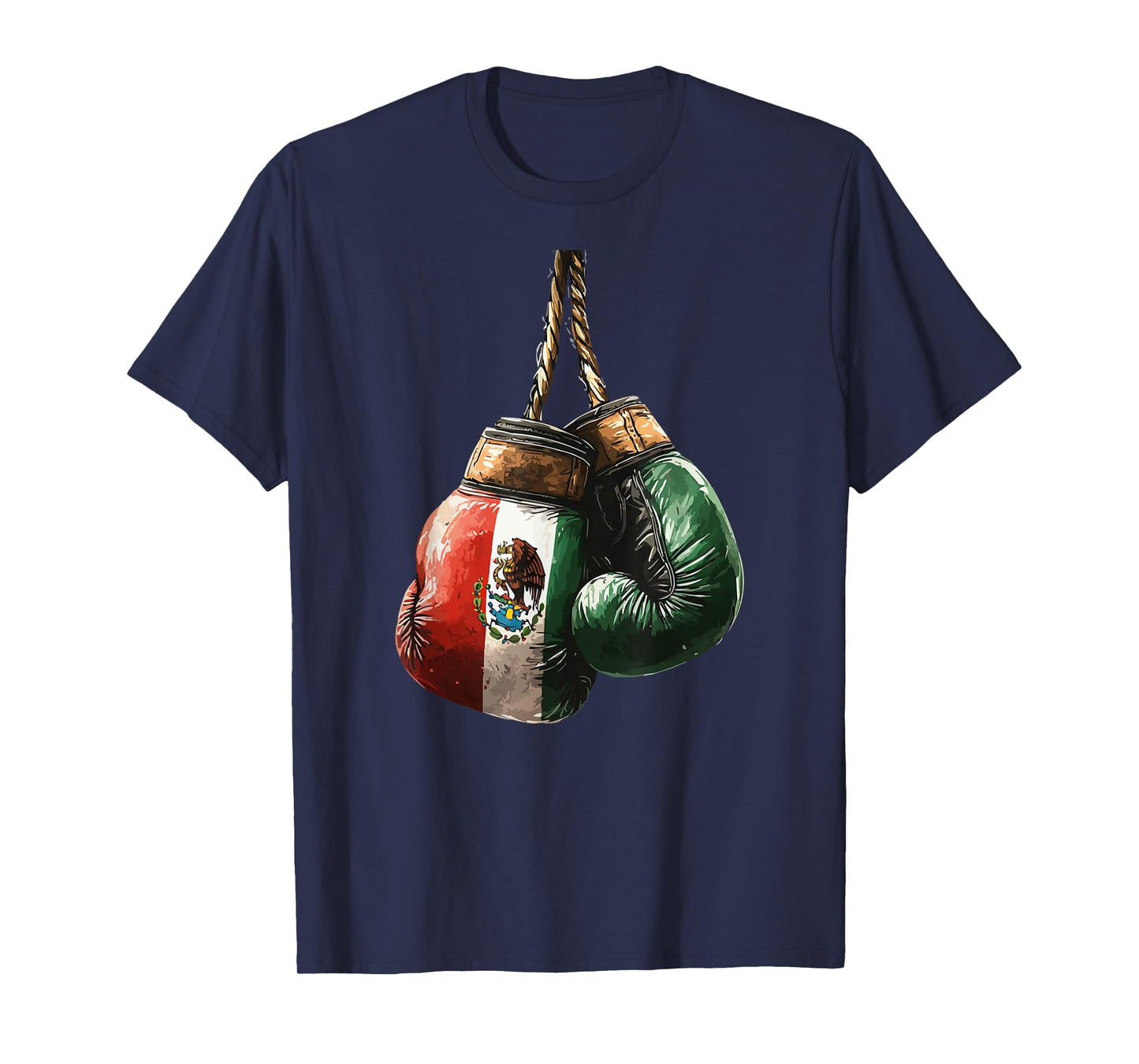 Boxing Gloves Mexico Pride, Vintage Mexican Flag For Boxer T-Shirt