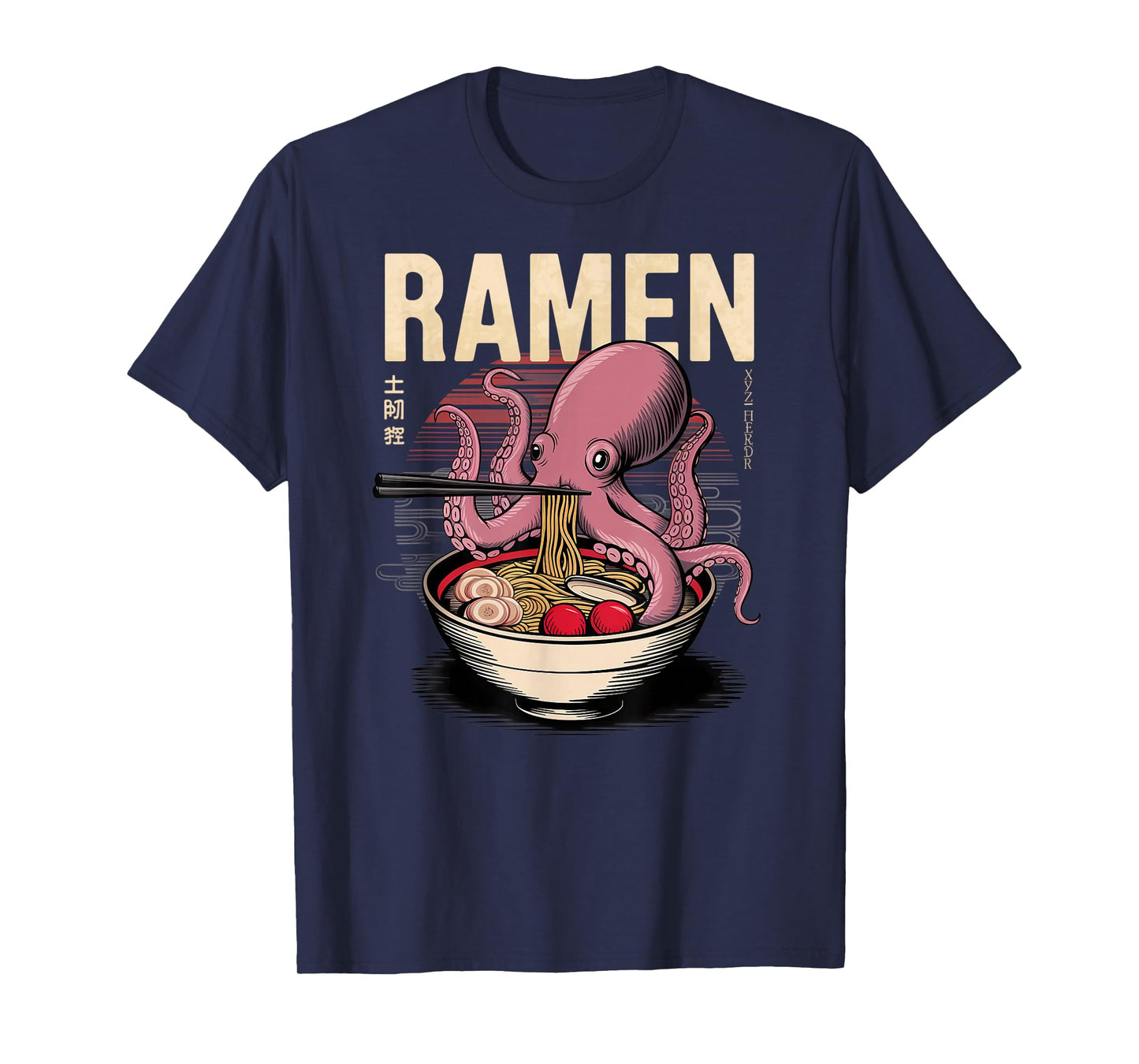 Octopus Ramen Japanese Noodles Kawaii Anime Octopus T-Shirt