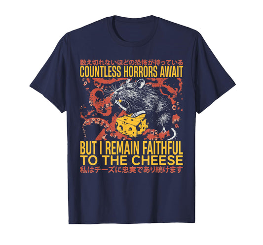 Japanese Horror Rat Retro Countless Horrors Await T-Shirt