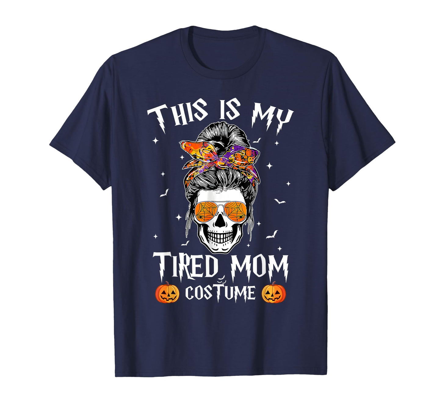 This is my Tired Mom Costume Messy Bun Halloween Costume T-Shirt