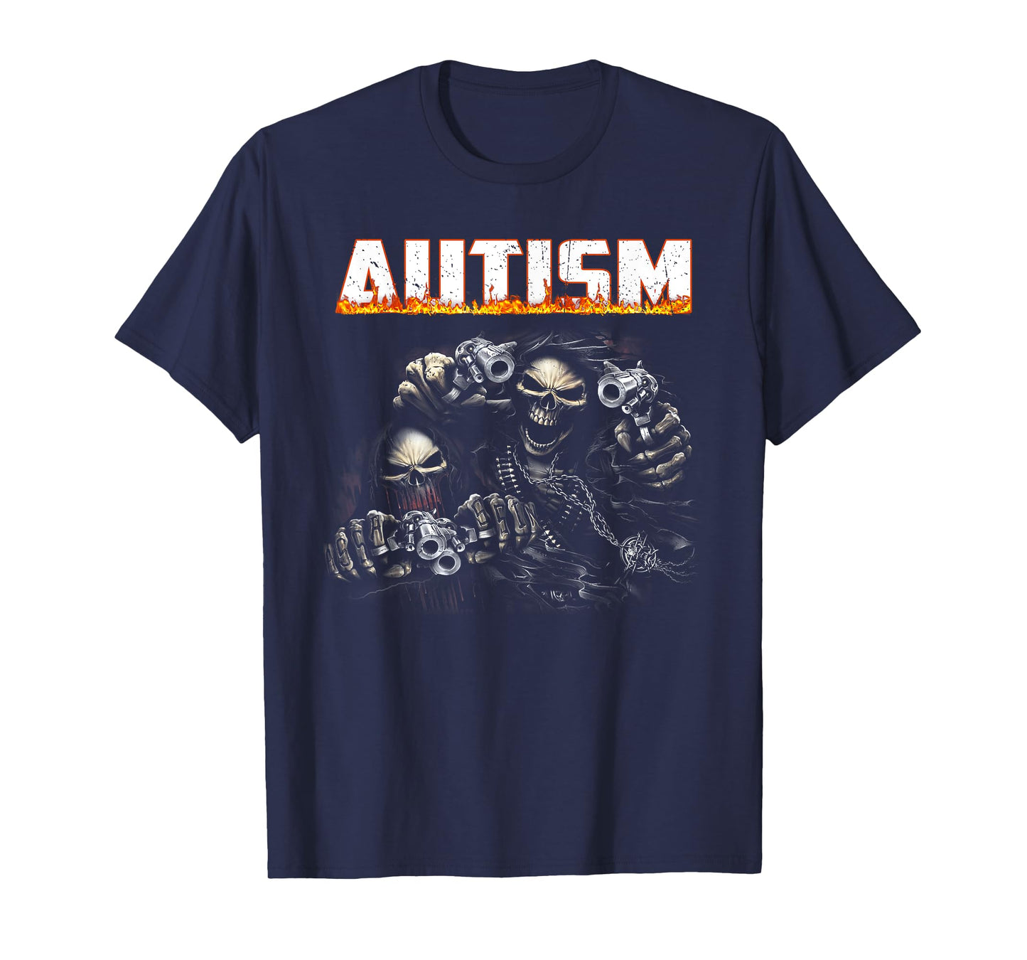 Funny Autism Skeleton Meme Halloween Costume Spooky Season T-Shirt