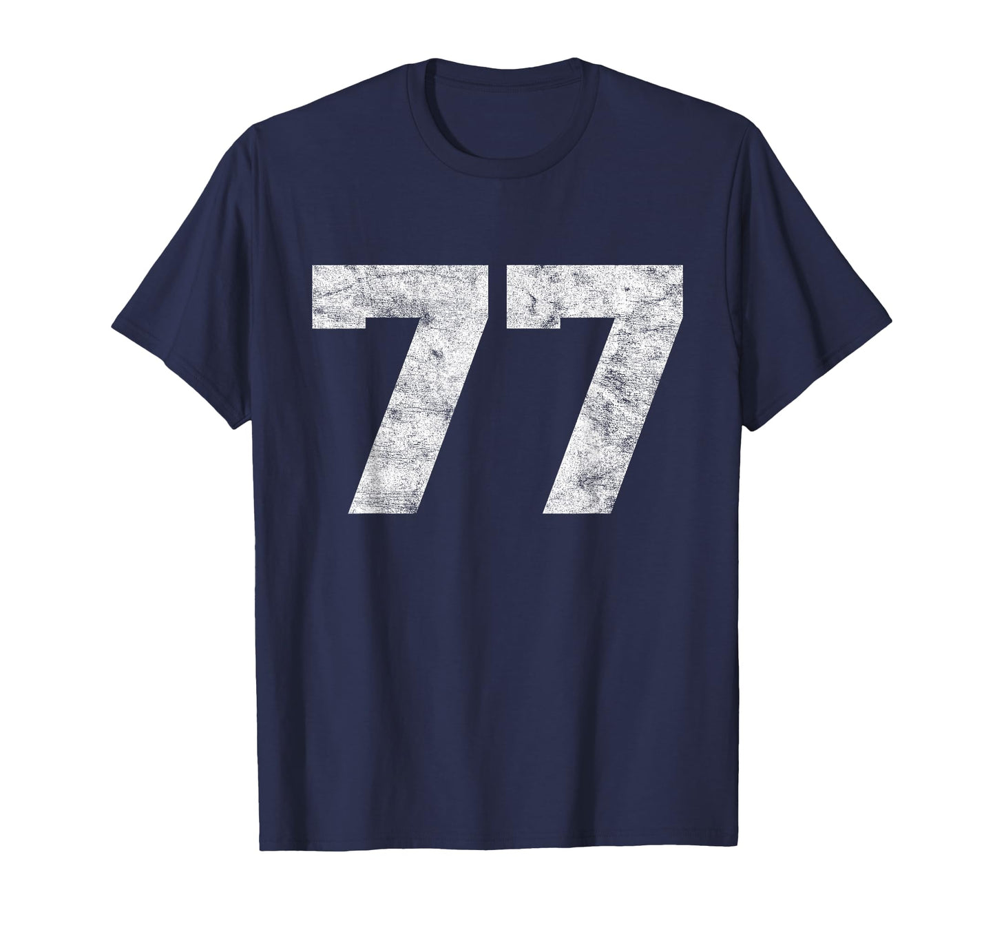Vintage Lucky Number 77 Birthday Sports Player Team Athlete T-Shirt