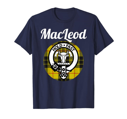 MacLeod Clan Scottish Name Coat Of Arms Tartan T-Shirt