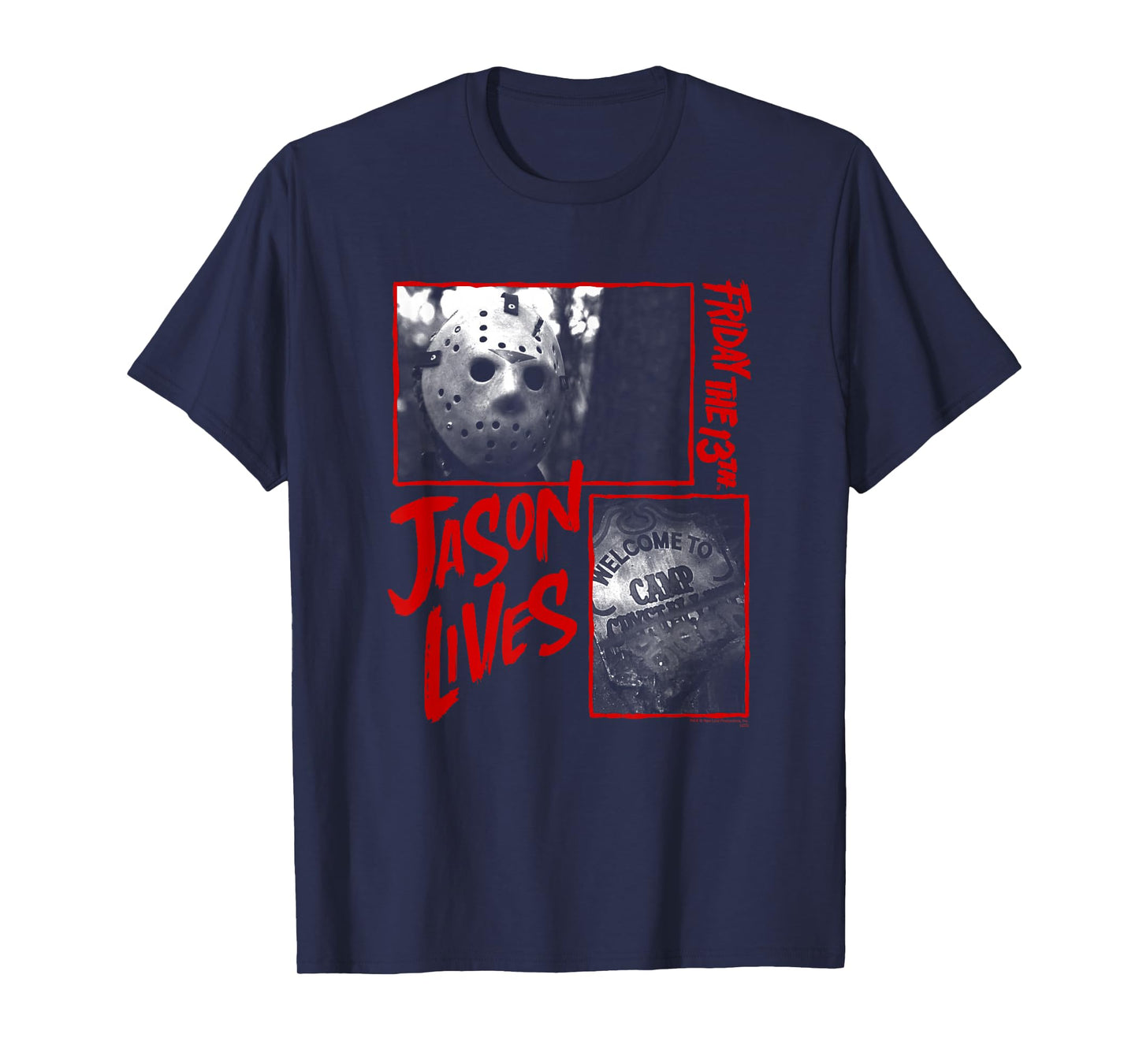 Friday The 13th Jason Lives Camp Collage T-Shirt