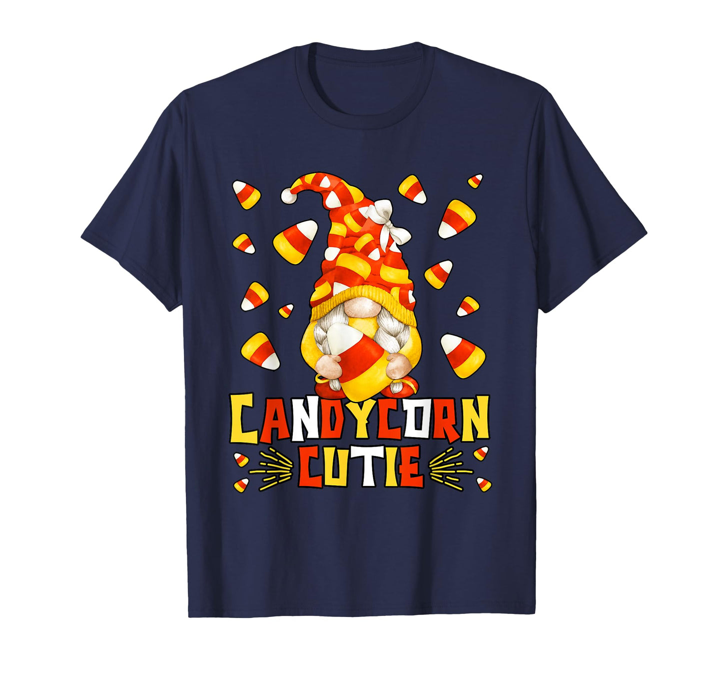 Cute Candy Corn Cutie For Kids & Halloween Candycorn Gnome T-Shirt