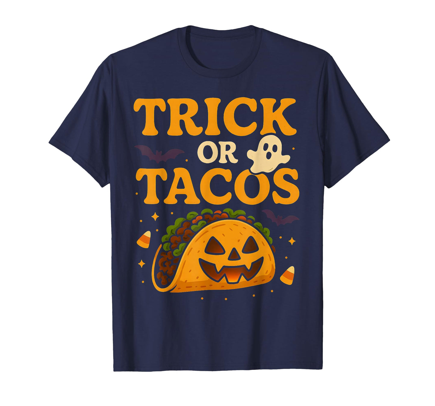 Trick Or Tacos Halloween Costume Mexican Food Spooky Lover T-Shirt