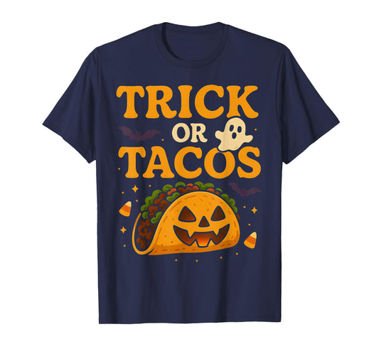 Trick Or Tacos Halloween Costume Mexican Food Spooky Lover T-Shirt