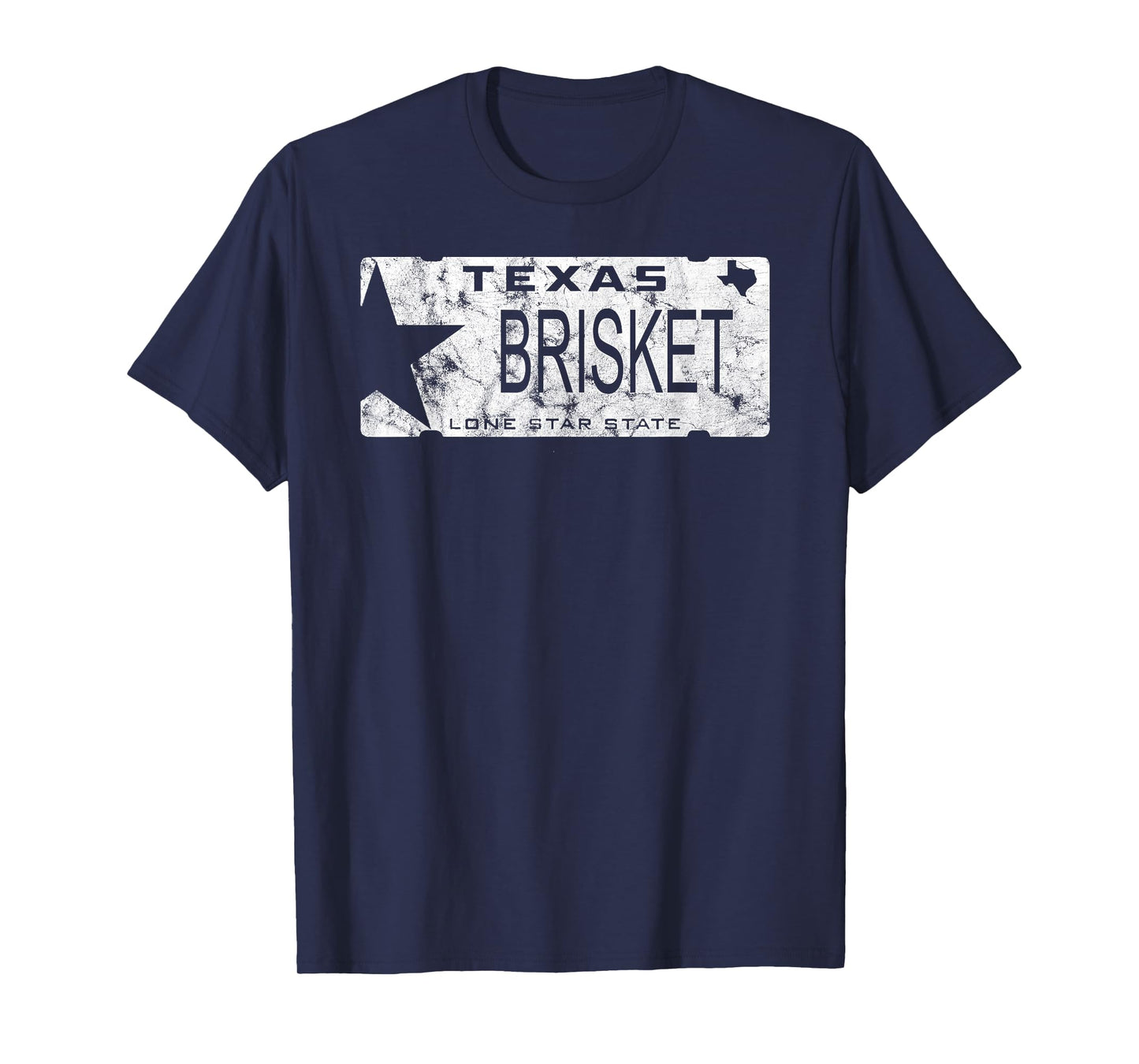 State Of Texas Brisket License Plate BBQ Pitmaster Tshirt T-Shirt