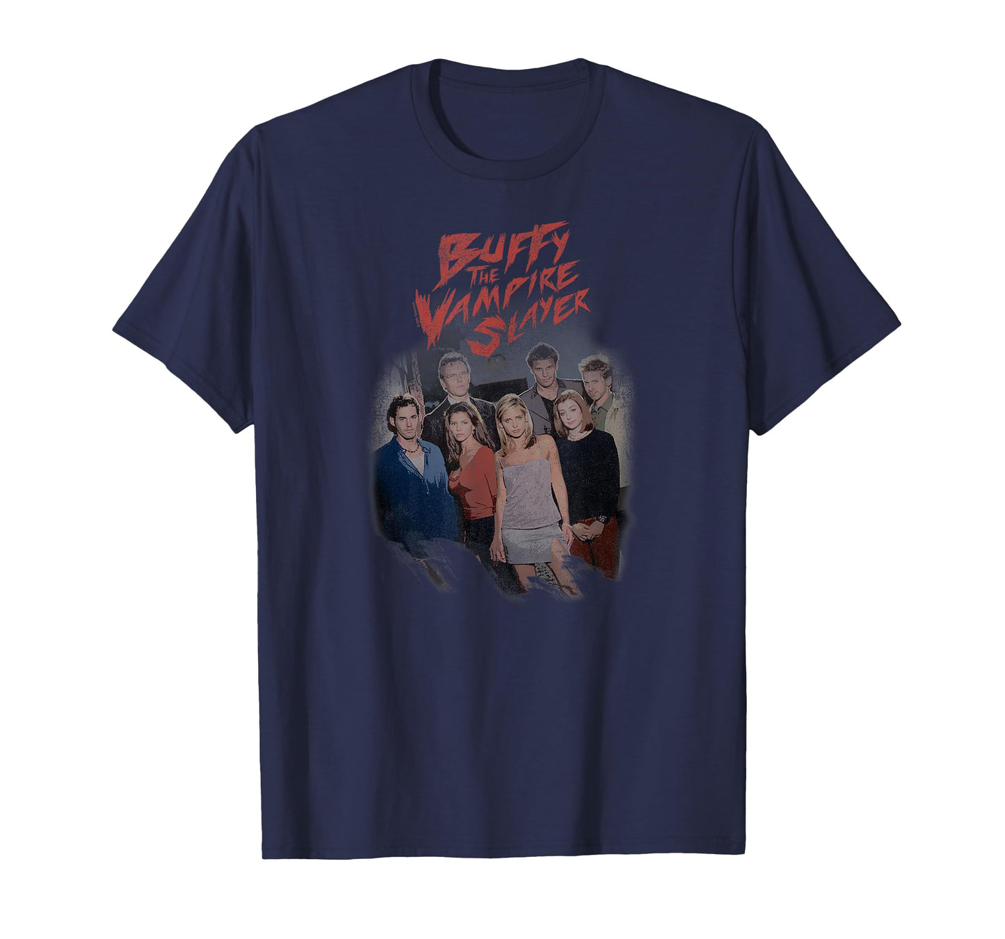 Buffy the Vampire Slayer Distressed Group Photo TV Show T-Shirt