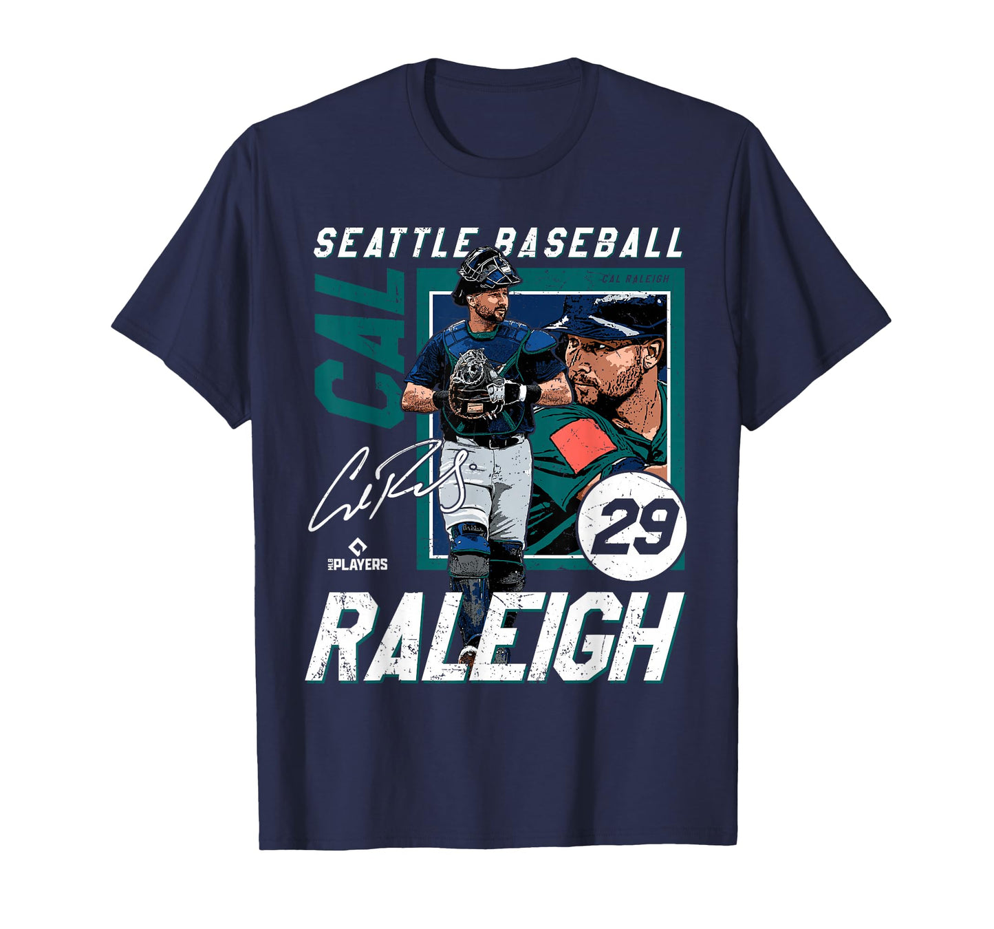 Cal Raleigh | Seattle MLB Baseball Players | MLBCRA203M T-Shirt