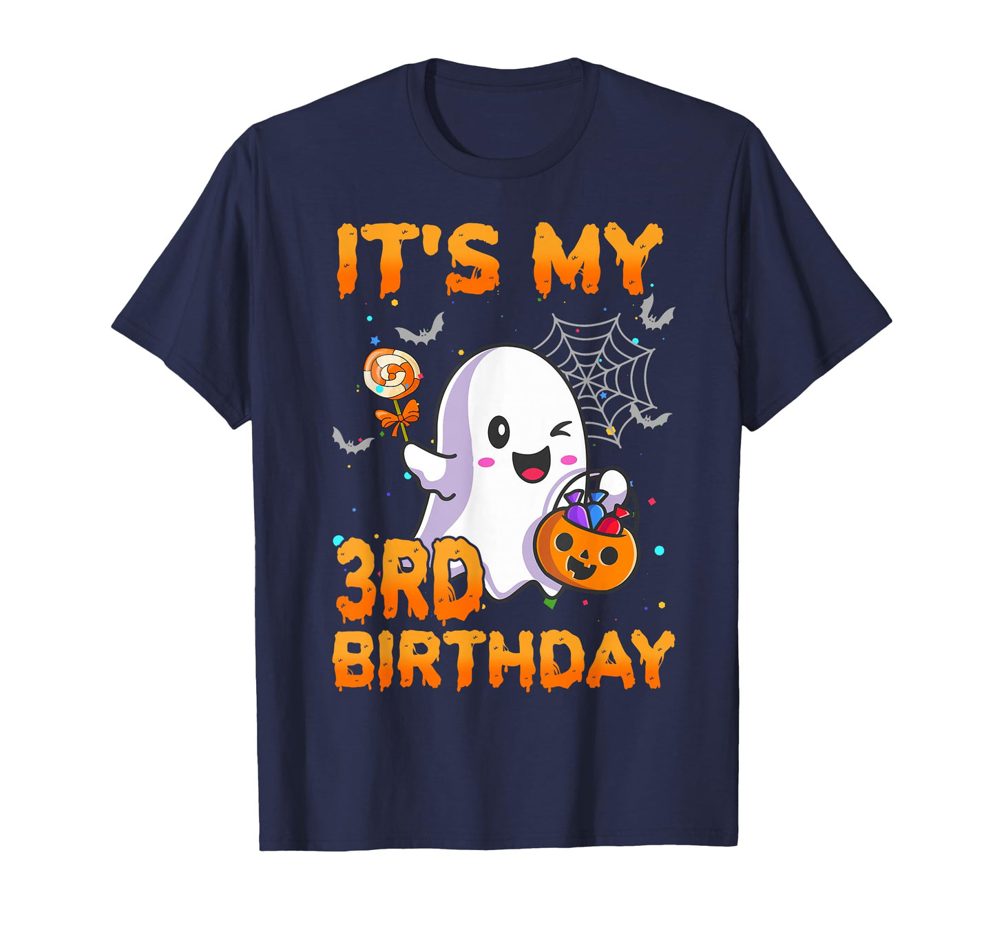 It's My 3rd Birthday Kids Boo Ghost Pumpkin Candy Costume T-Shirt