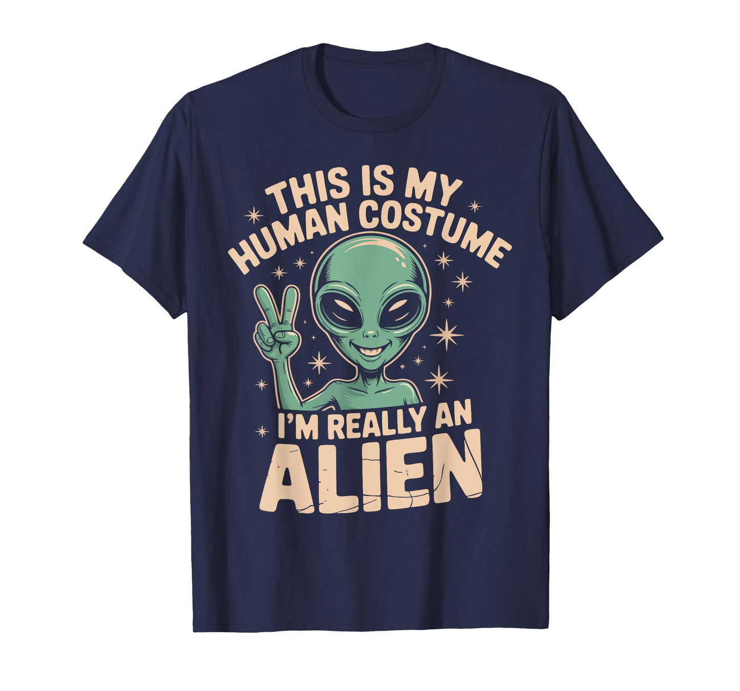 This is My Human Costume Funny Alien Halloween UFO T-Shirt