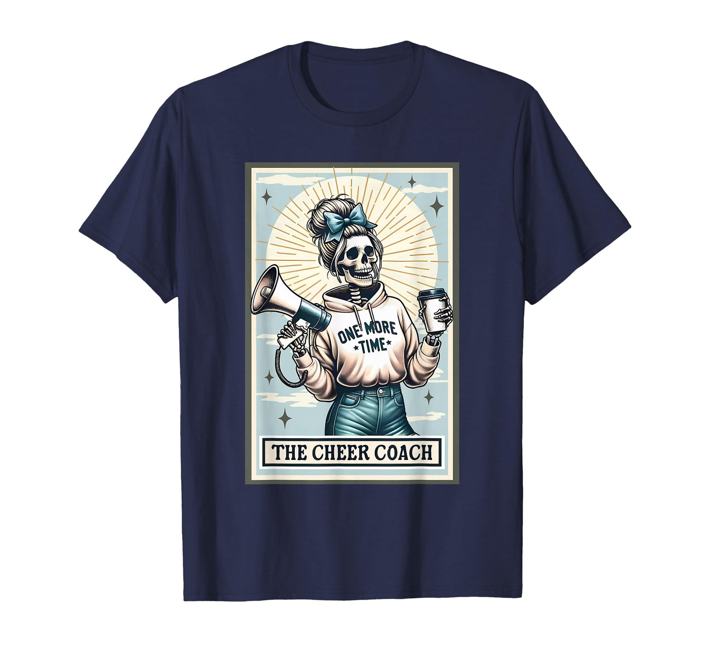 Vintage Funny The Cheer Coach Tarot Card Mama Mothers Day T-Shirt