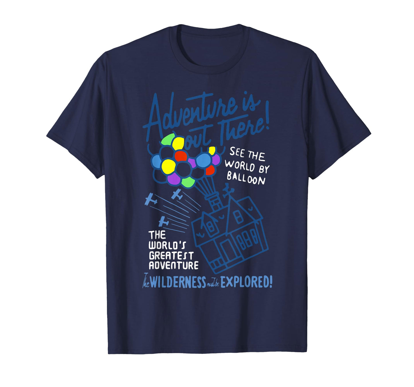 Disney Pixar Up Adventure is Out There Vintage Balloon House T-Shirt