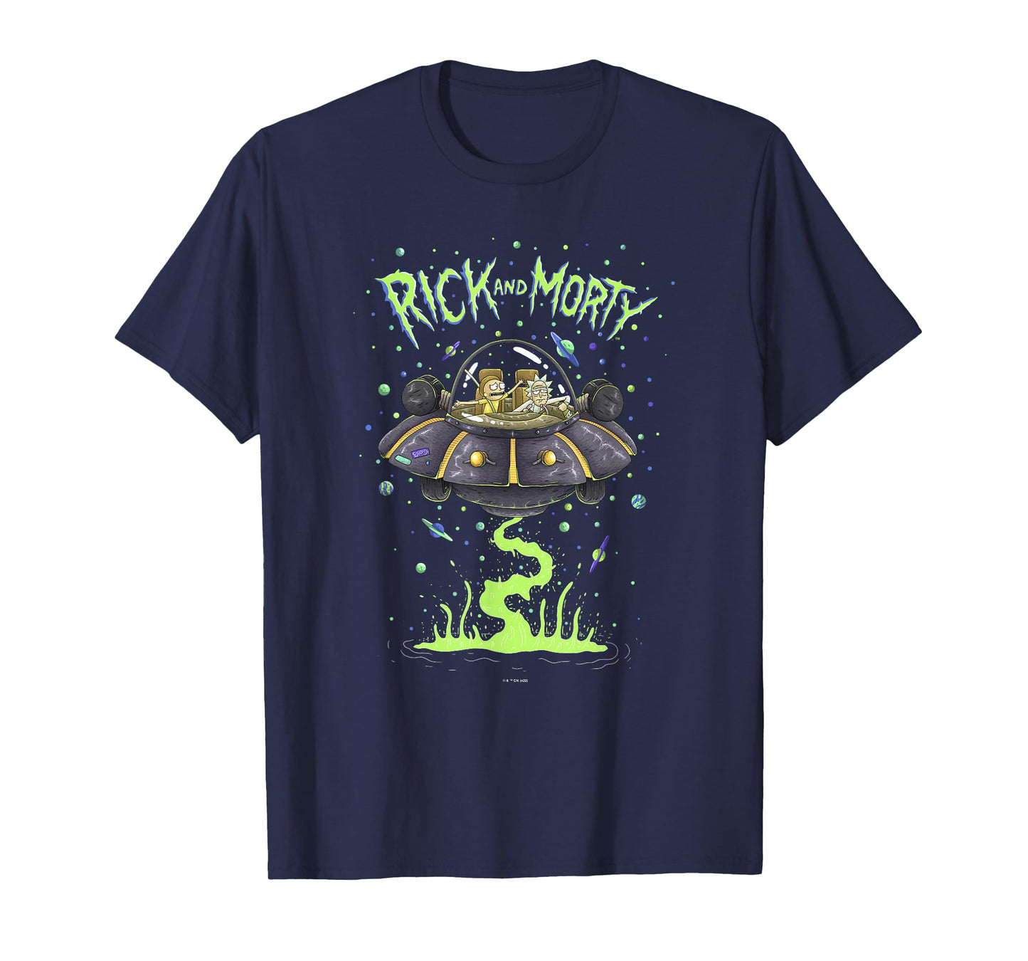 Rick and Morty Space Cruiser Launch Poster T-Shirt