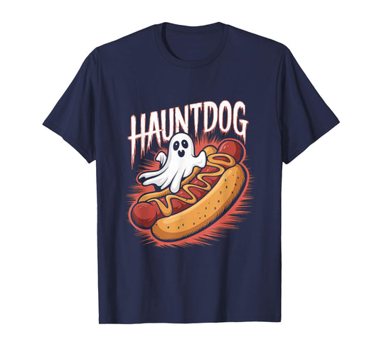 Hauntdog Funny Ghost Hot Dog Halloween Costume T-Shirt