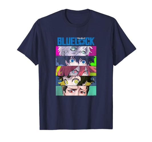 Blue Lock Main Characters Eyes Split Colorful Chest Portrait T-Shirt