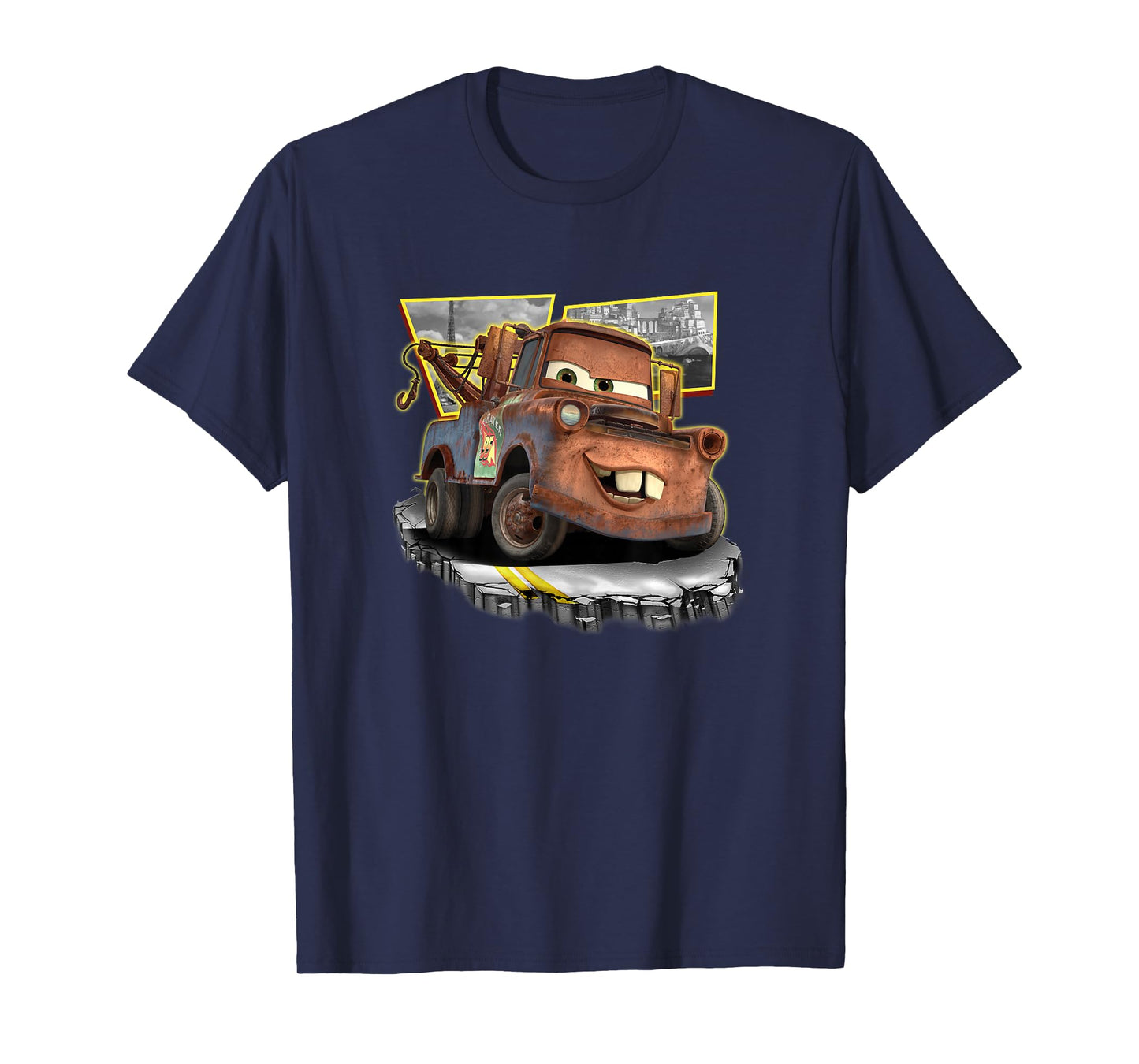 Disney Pixar Cars 2 Tow Mater Grand Prix Vintage Shots T-Shirt
