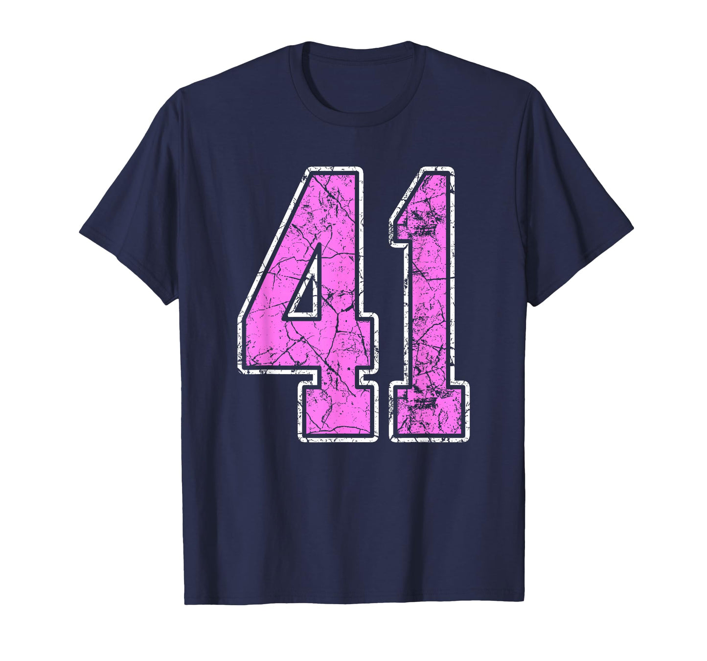 Grunge Pink and Pink Number 41 Jersey Player Uniform #41 T-Shirt