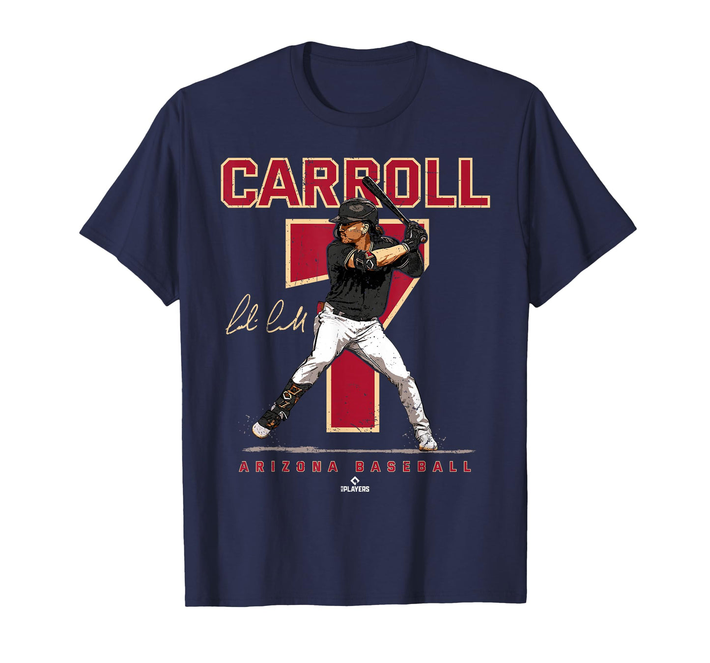 Number and Portrait Corbin Carroll Arizona T-Shirt
