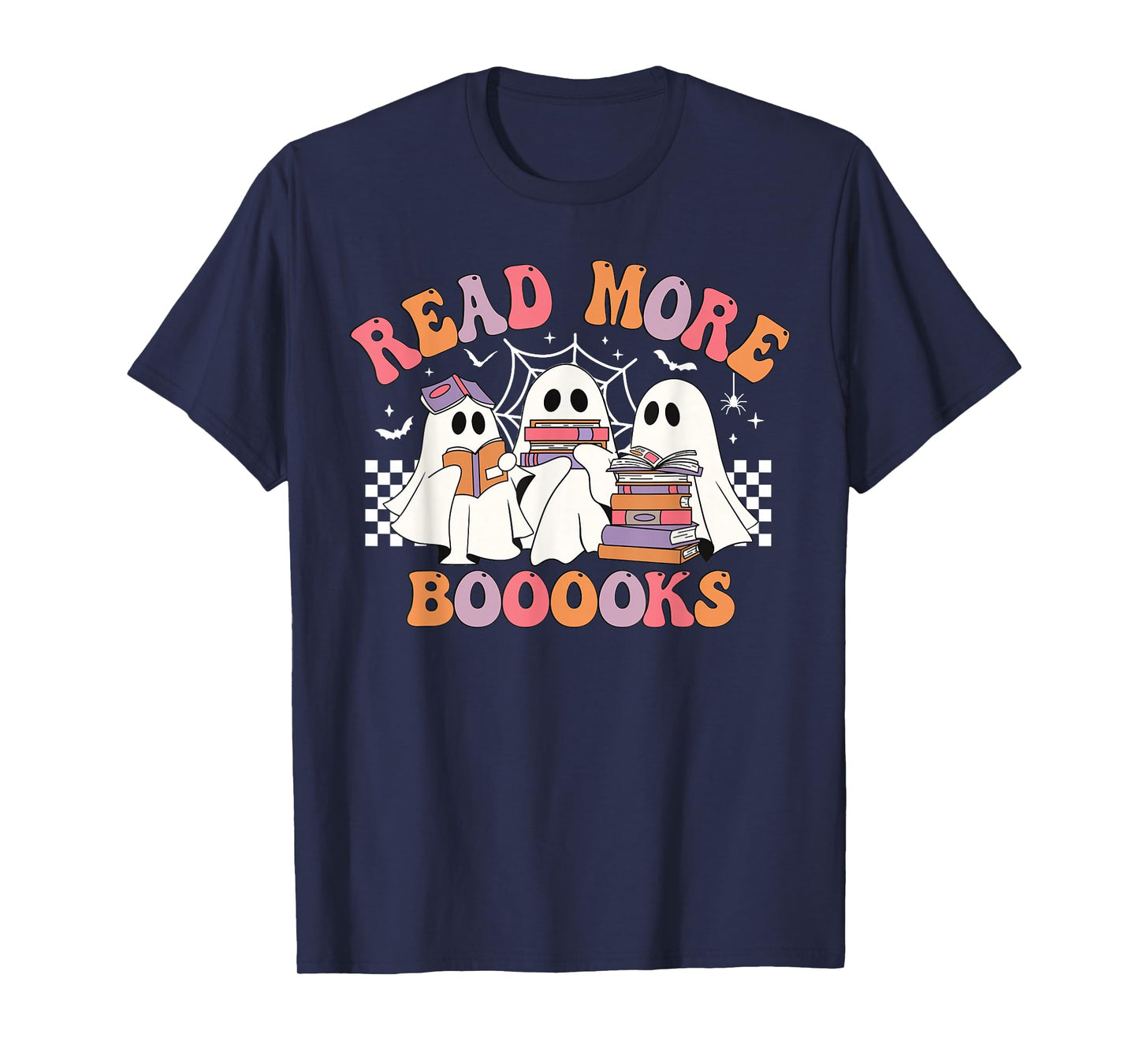 Cute Read More Booooooks Ghost Read More Books Halloween T-Shirt