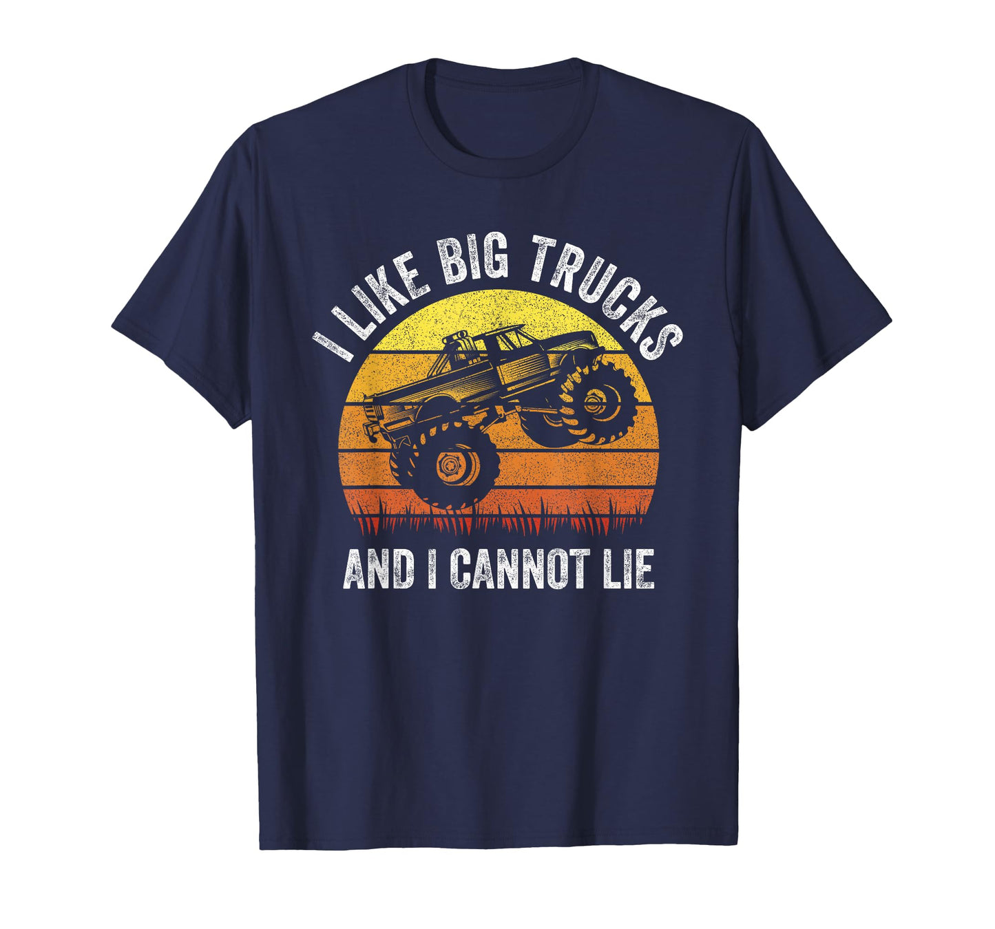 Retro I Like Big Trucks And I Cannot Lie Monstertruck Engine T-Shirt