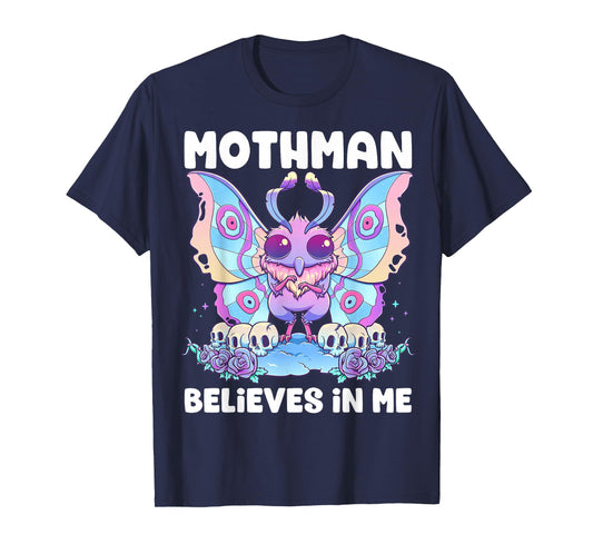 Pastel Goth Mothman Believes In Me Gothic Cryptid Wicca T-Shirt
