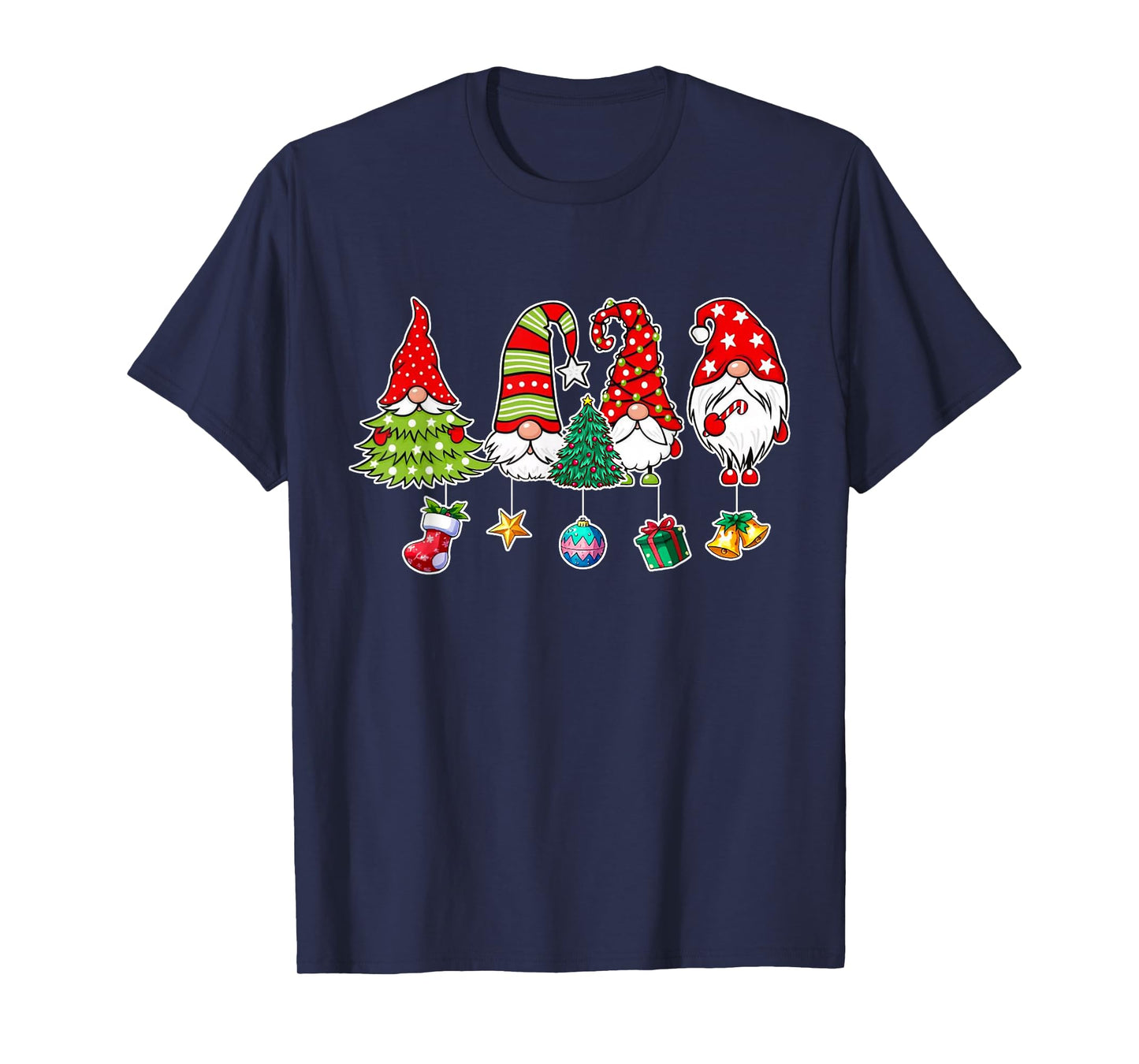 Cute Gnomes Merry Christmas Light Family Gnome Xmas Matching T-Shirt