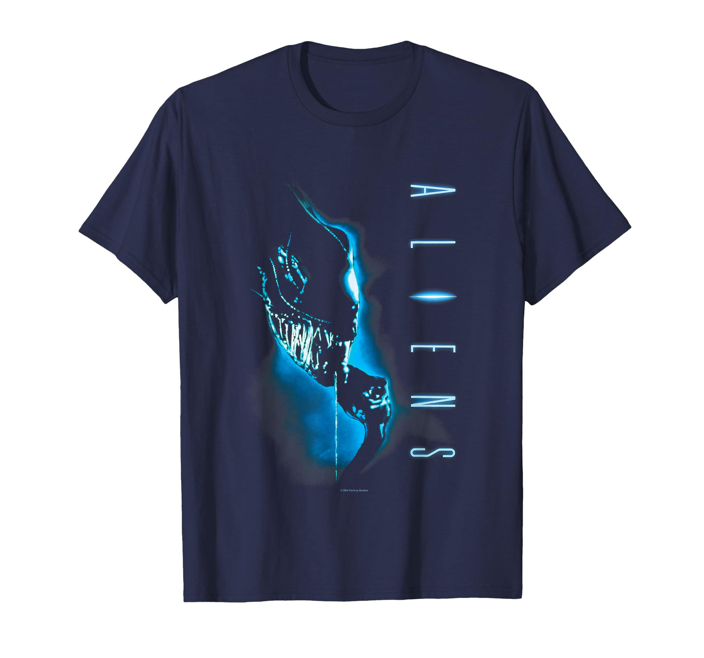 Aliens Iconic Xenomorph Silhouette Neon Big Chest Poster T-Shirt