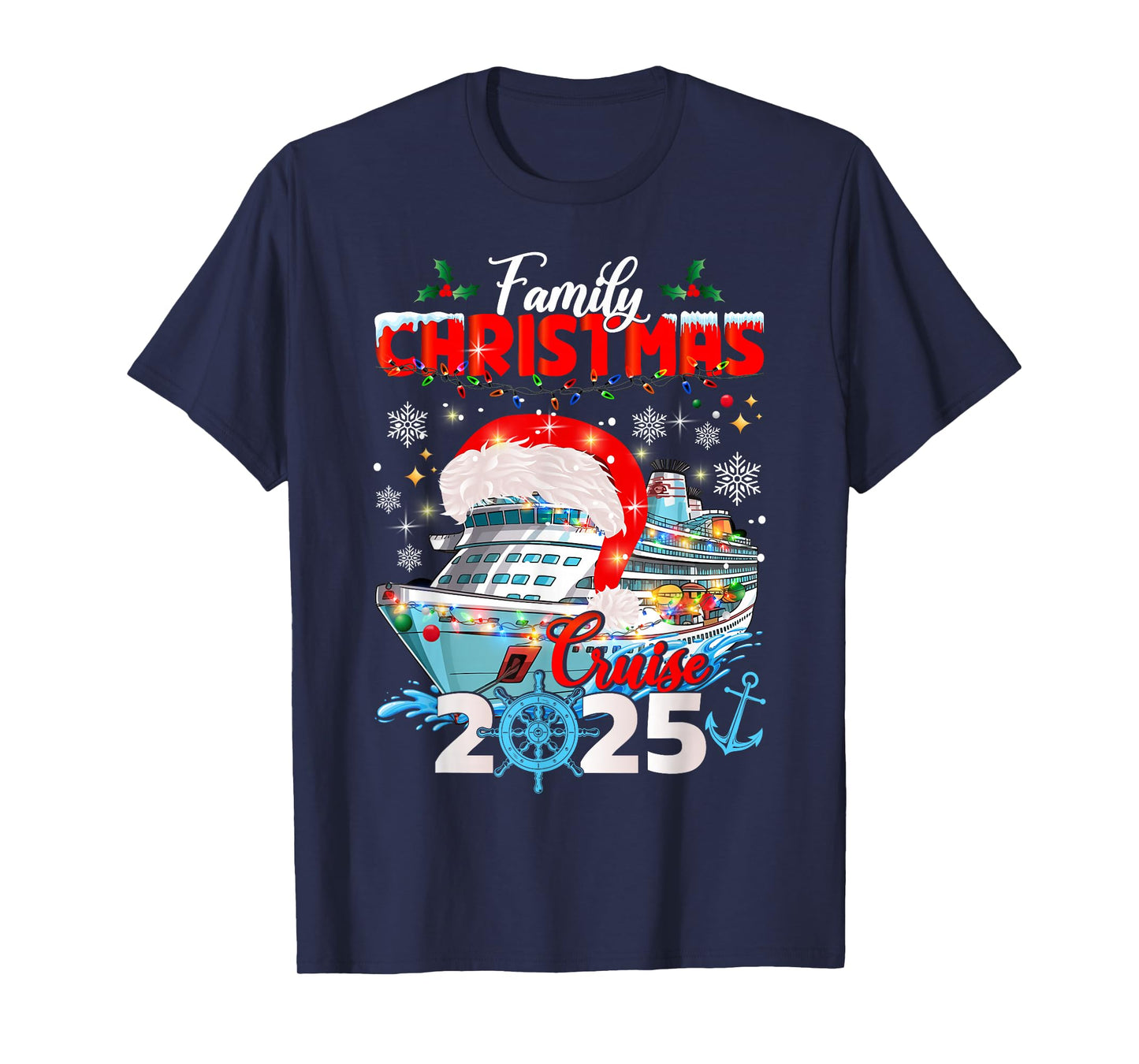 Family Christmas Cruise 2025 Winter Cruising Matching T-Shirt