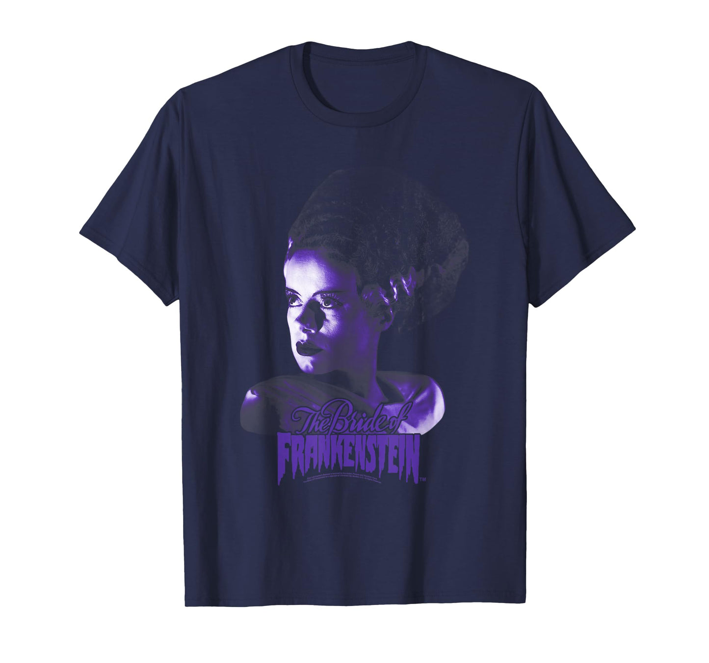 Universal Monsters Bride of Frankenstein Dark Portrait T-Shirt Small