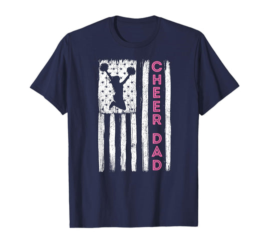 Cheer Dad Pink Cheerleading T-Shirt