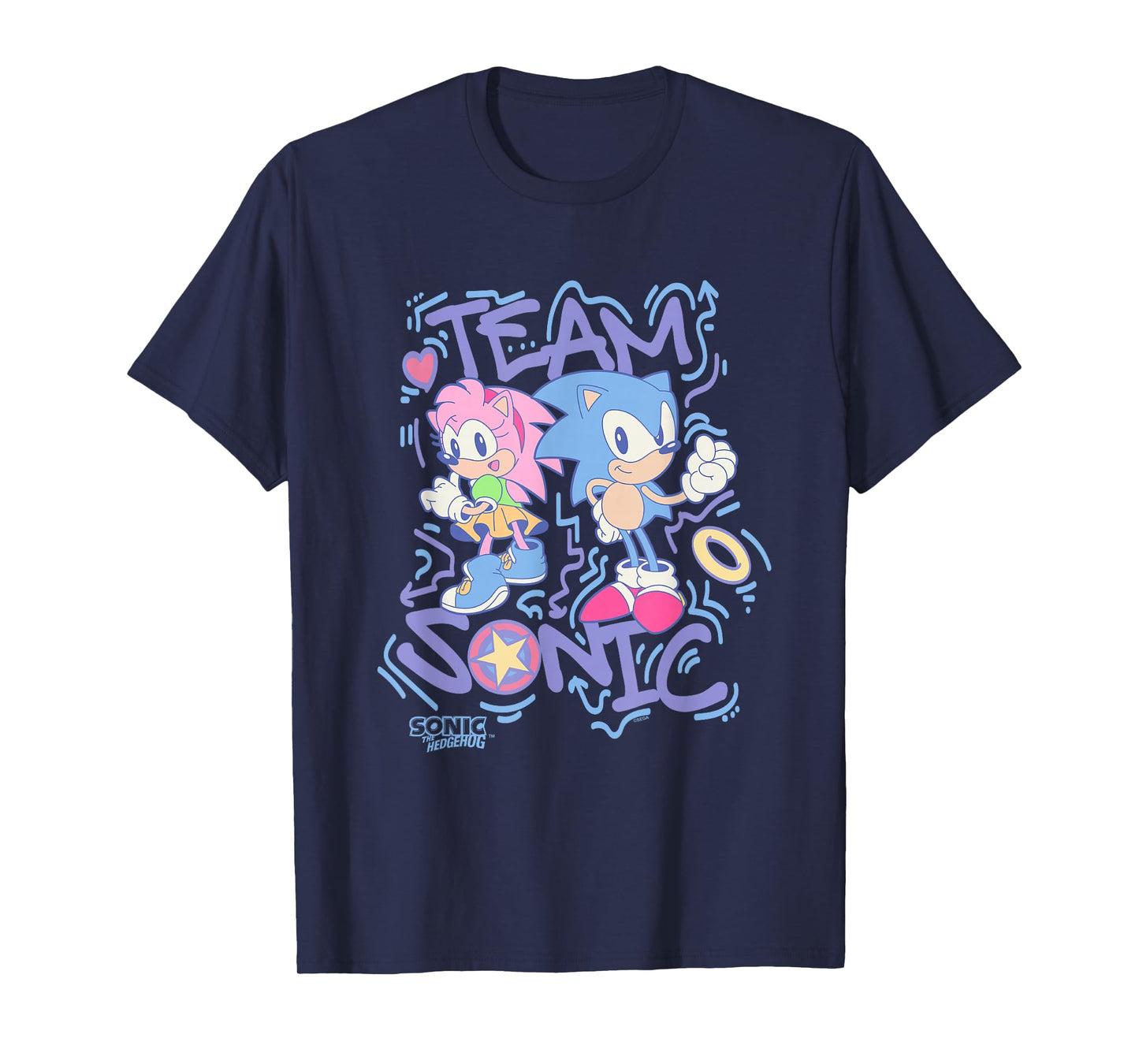 Sonic The Hedgehog Team Sonic Amy Rose Vintage T-Shirt