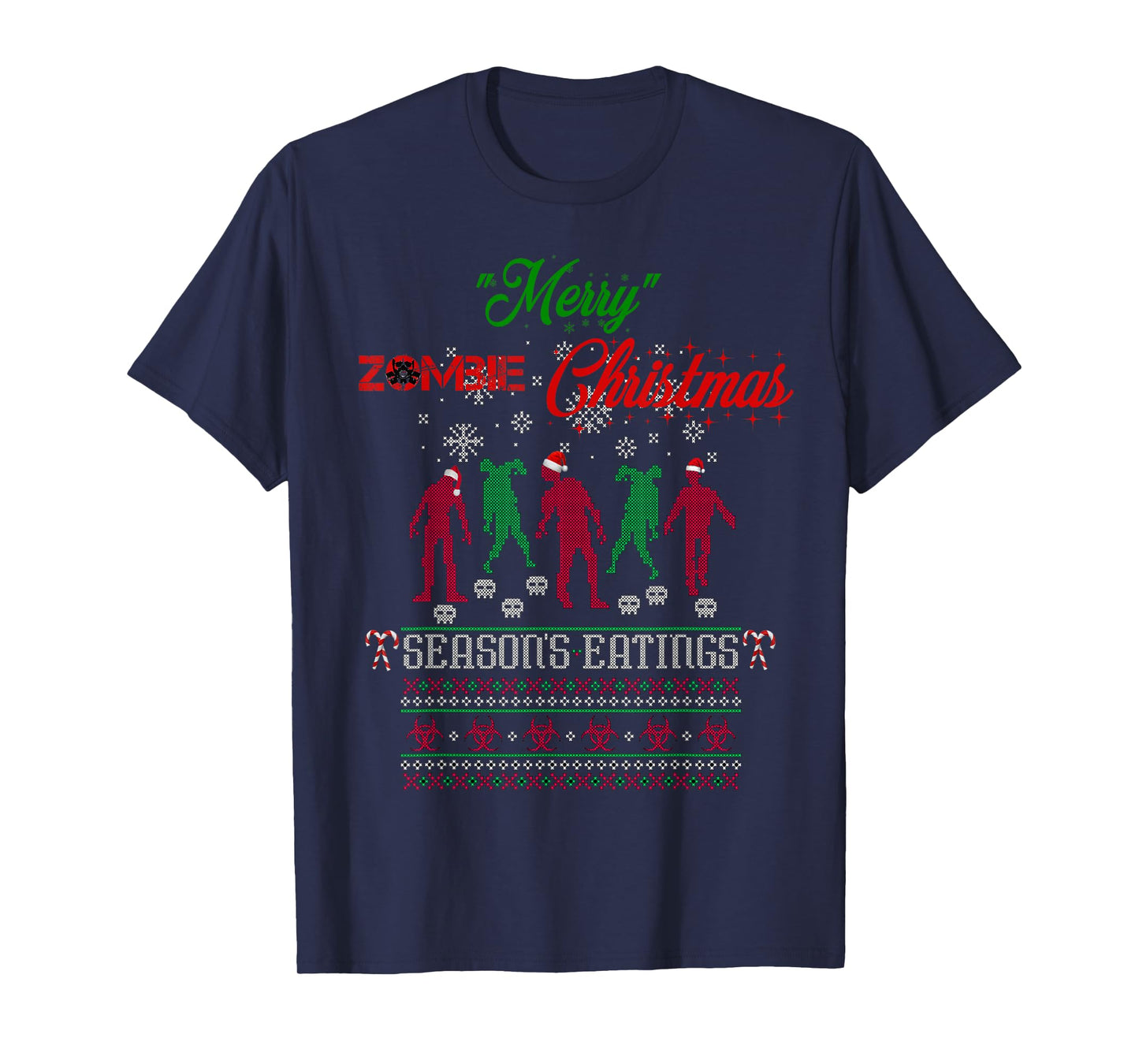 Merry Zombie Christmas, Zombies Love Christmas too!! t-shirt T-Shirt