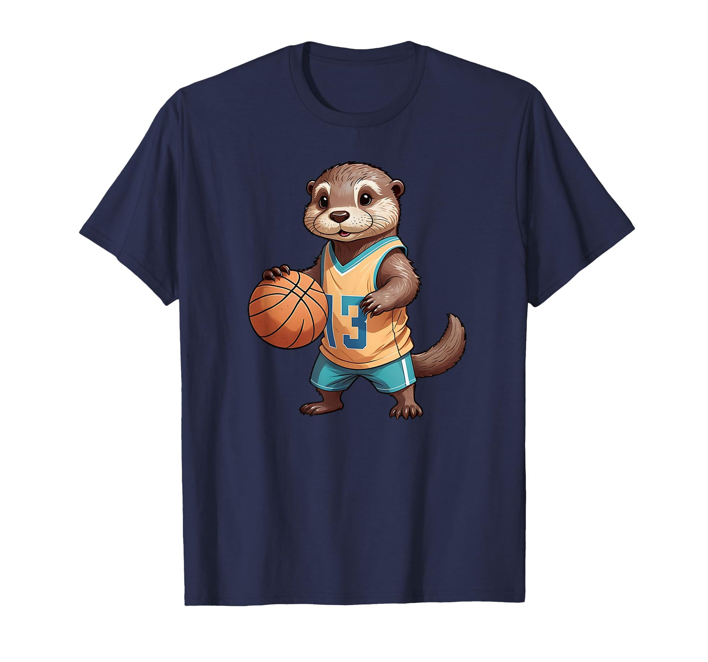 Otter playing Basketball - Cute Otter for Basketball Fans T-Shirt