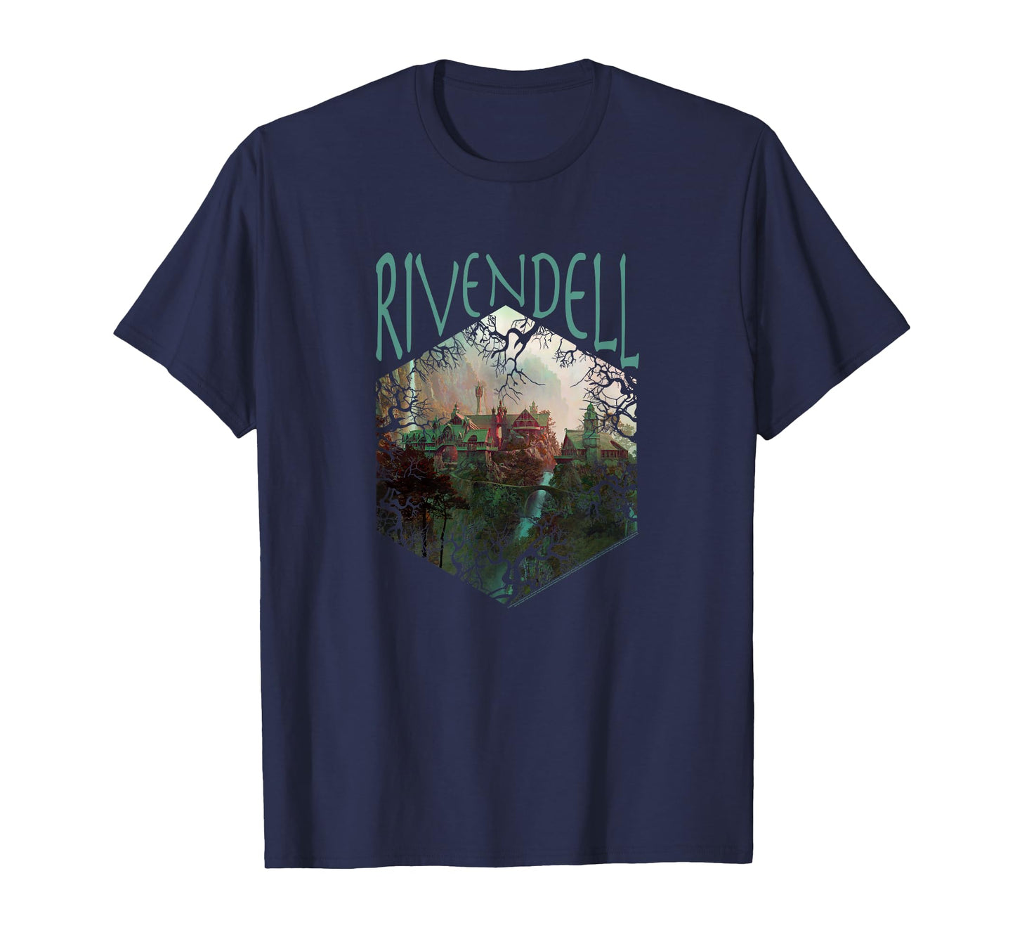 Lord of The Rings Rivendell Picture Hexagon T-Shirt